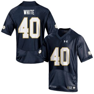 Notre Dame Fighting Irish Men's Drew White #40 Navy Under Armour Authentic Stitched College NCAA Football Jersey CWY4199HR